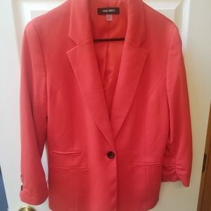 Nine West fitted red blazer